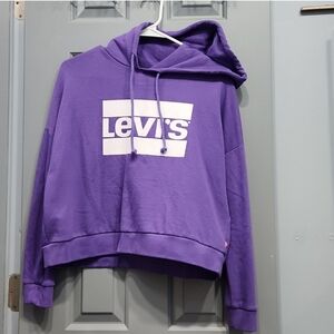 NWOT Levi's Purple White Logo Hoodie XS